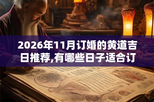 2026年11月订婚的黄道吉日推荐,有哪些日子适合订婚？