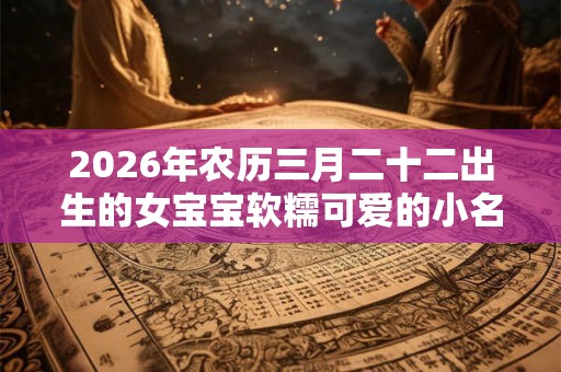 2026年农历三月二十二出生的女宝宝软糯可爱的小名大全集 2026年农历三月二十二出生的女宝宝软糯可爱的小名大全集