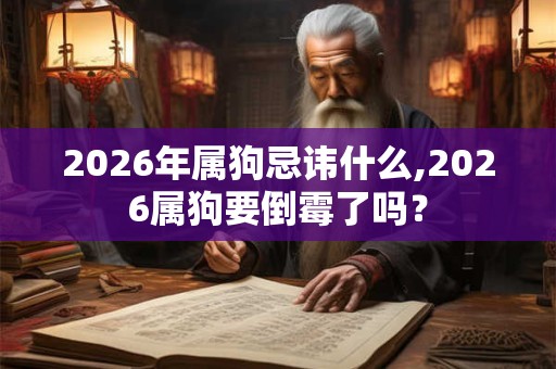 2026年属狗忌讳什么,2026属狗要倒霉了吗？
