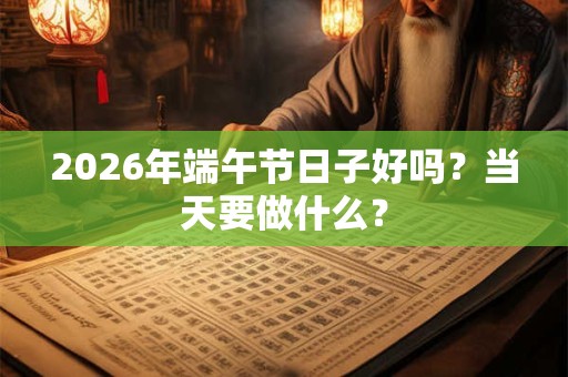 2026年端午节日子好吗?当天要做什么? 2026年端午节日子好吗?当天要做什么?