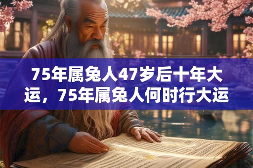 75年属兔人47岁后十年大运,75年属兔人何时行大运? 75年属兔人47岁后十年大运,75年属兔人何时行大运?