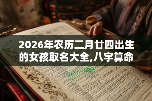 2026年农历二月廿四出生的女孩取名大全,八字算命