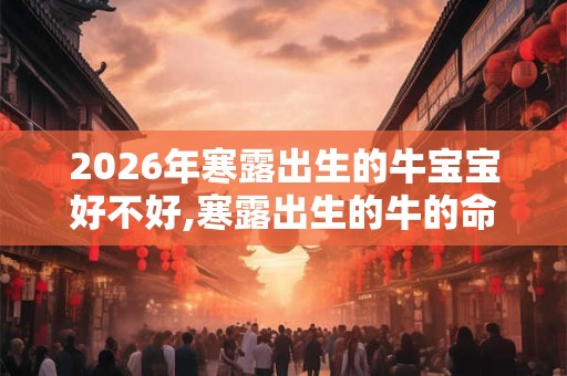 2026年寒露出生的牛宝宝好不好,寒露出生的牛的命运如何? 2026年寒露出生的牛宝宝好不好,寒露出生的牛的命运如何?
