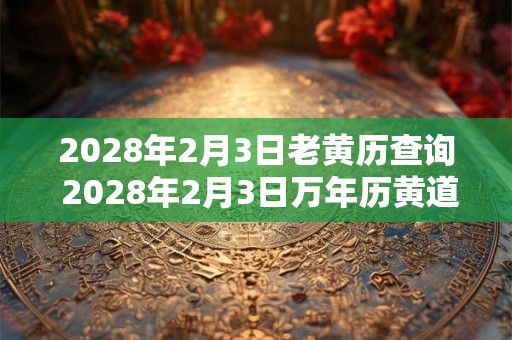 2028年2月3日老黄历查询 2028年2月3日万年历黄道吉日 2028年2月3日老黄历查询 2028年2月3日万年历黄道吉日