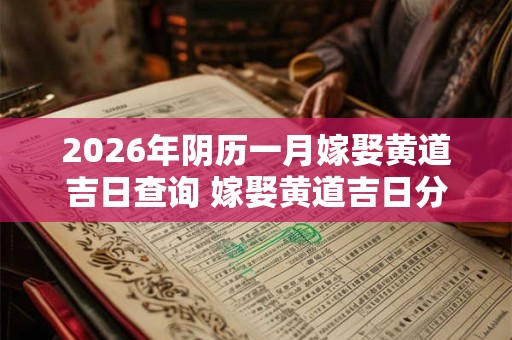 2026年阴历一月嫁娶黄道吉日查询 嫁娶黄道吉日分析