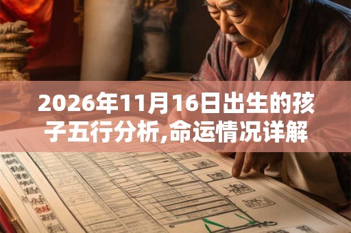 2026年11月16日出生的孩子五行分析,命运情况详解