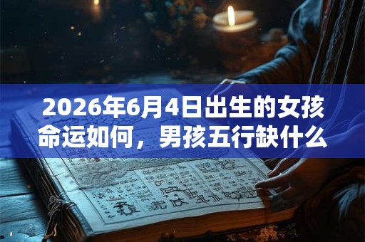 2026年6月4日出生的女孩命运如何，男孩五行缺什么