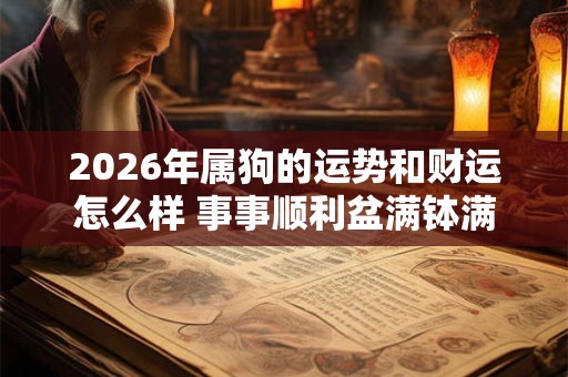 2026年属狗的运势和财运怎么样 事事顺利盆满钵满 2026年属狗的运势和财运怎么样 事事顺利盆满钵满