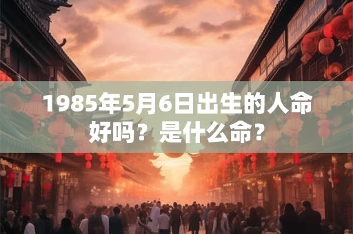 1985年5月6日出生的人命好吗？是什么命？