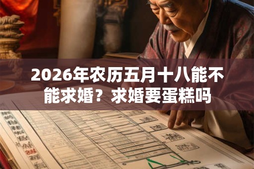 2026年农历五月十八能不能求婚？求婚要蛋糕吗