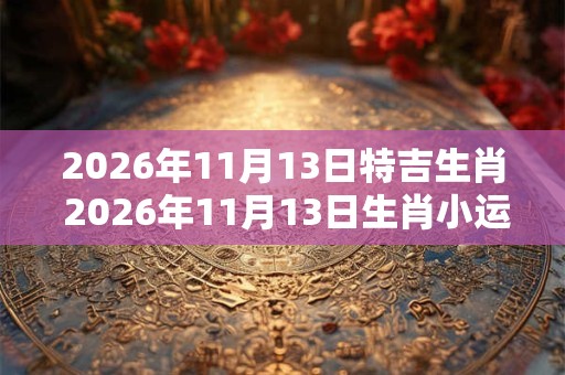 2026年11月13日特吉生肖 2026年11月13日生肖小运播报 2026年11月13日特吉生肖 2026年11月13日生肖小运播报