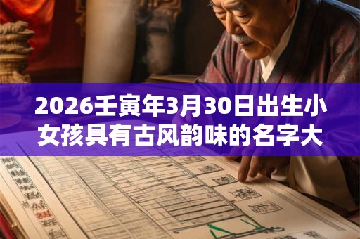 2026壬寅年3月30日出生小女孩具有古风韵味的名字大全集