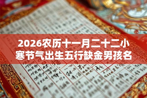 2026农历十一月二十二小寒节气出生五行缺金男孩名字大全