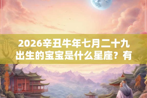 2026辛丑牛年七月二十九出生的宝宝是什么星座？有什么性格特点？