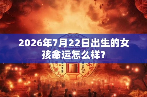 2026年7月22日出生的女孩命运怎么样？
