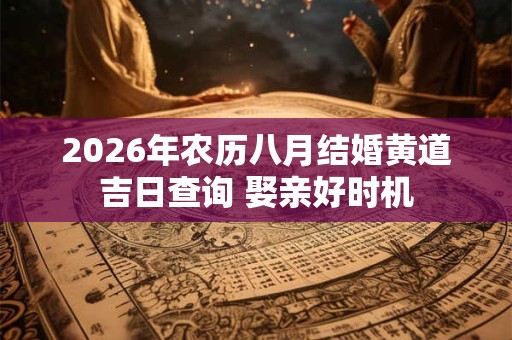 2026年农历八月结婚黄道吉日查询 娶亲好时机 2026年农历八月结婚黄道吉日查询 娶亲好时机