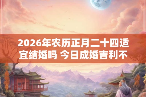 2026年农历正月二十四适宜结婚吗 今日成婚吉利不