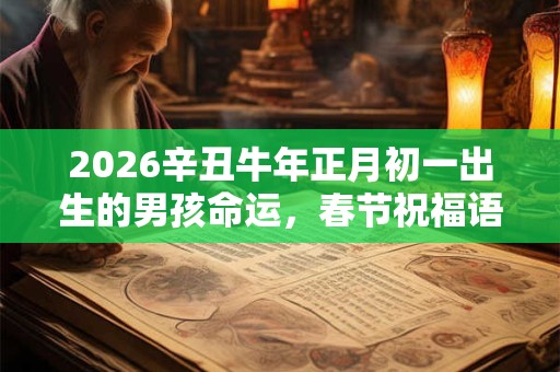 2026辛丑牛年正月初一出生的男孩命运，春节祝福语