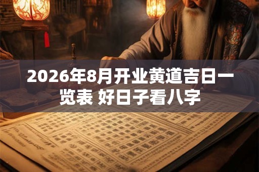2026年8月开业黄道吉日一览表 好日子看八字