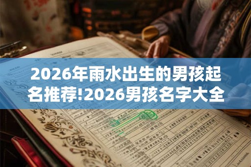 2026年雨水出生的男孩起名推荐!2026男孩名字大全