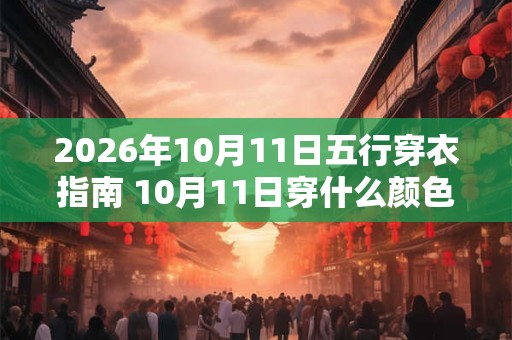 2026年10月11日五行穿衣指南 10月11日穿什么颜色衣服
