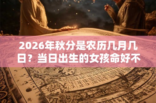 2026年秋分是农历几月几日？当日出生的女孩命好不好