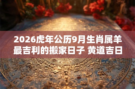 2026虎年公历9月生肖属羊最吉利的搬家日子 黄道吉日一览表 2026虎年公历9月生肖属羊最吉利的搬家日子 黄道吉日一览表