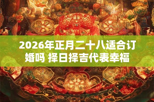2026年正月二十八适合订婚吗 择日择吉代表幸福