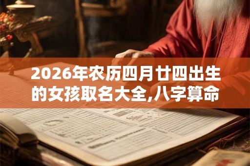 2026年农历四月廿四出生的女孩取名大全,八字算命