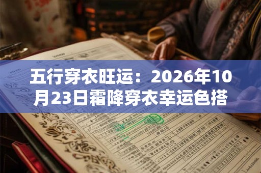 五行穿衣旺运:2026年10月23日霜降穿衣幸运色搭配分享 五行穿衣旺运:2026年10月23日霜降穿衣幸运色搭配分享