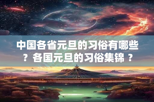 中国各省元旦的习俗有哪些？各国元旦的习俗集锦 ？