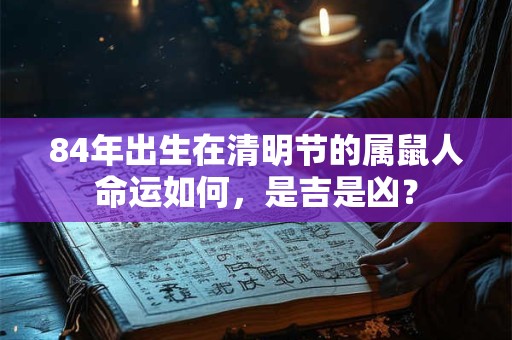 84年出生在清明节的属鼠人命运如何，是吉是凶？