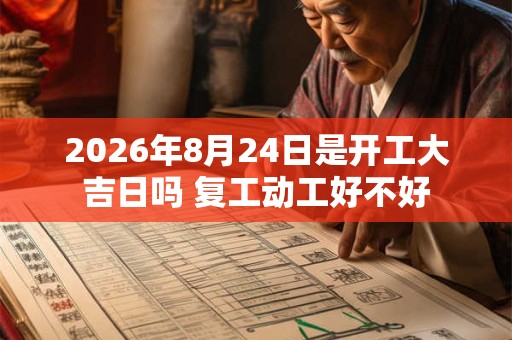 2026年8月24日是开工大吉日吗 复工动工好不好