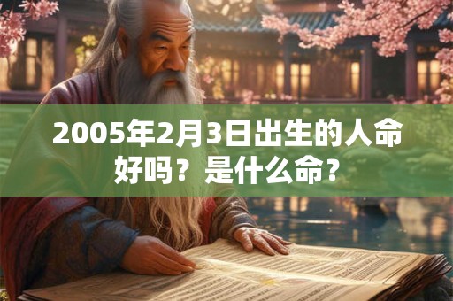 2005年2月3日出生的人命好吗?是什么命? 2005年2月3日出生的人命好吗?是什么命?