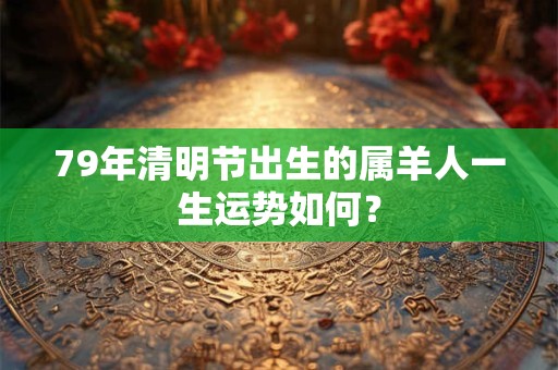 79年清明节出生的属羊人一生运势如何? 79年清明节出生的属羊人一生运势如何?