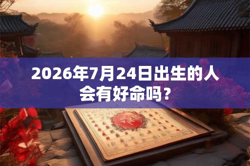 2026年7月24日出生的人会有好命吗? 2026年7月24日出生的人会有好命吗?