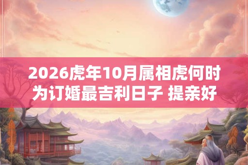 2026虎年10月属相虎何时为订婚最吉利日子 提亲好日子一览表