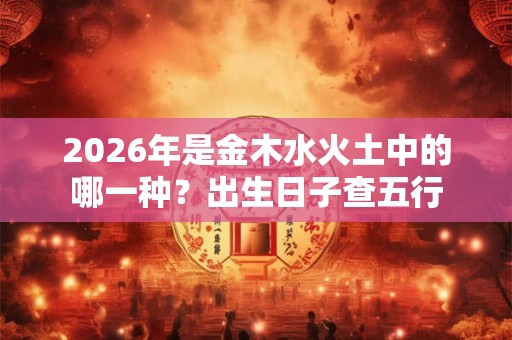 2026年是金木水火土中的哪一种?出生日子查五行 2026年是金木水火土中的哪一种?出生日子查五行