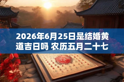2026年6月25日是结婚黄道吉日吗 农历五月二十七能不能办婚礼