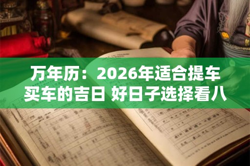万年历：2026年适合提车买车的吉日 好日子选择看八字