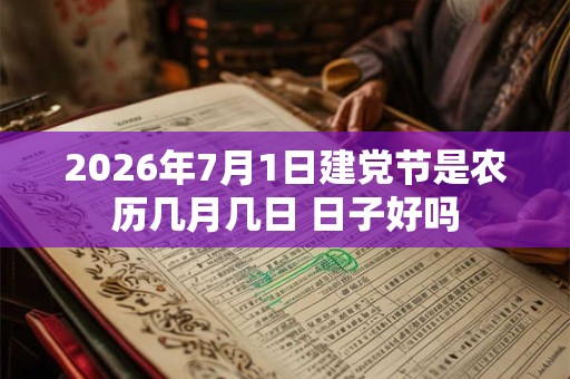 2026年7月1日建党节是农历几月几日 日子好吗