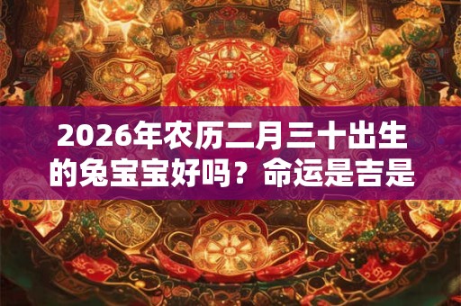 2026年农历二月三十出生的兔宝宝好吗？命运是吉是凶？