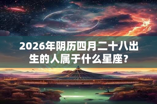 2026年阴历四月二十八出生的人属于什么星座? 2026年阴历四月二十八出生的人属于什么星座?
