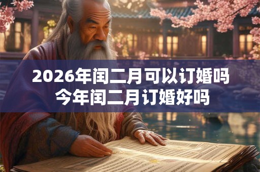 2026年闰二月可以订婚吗 今年闰二月订婚好吗