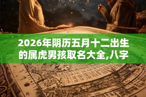 2026年阴历五月十二出生的属虎男孩取名大全,八字测算
