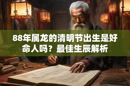 88年属龙的清明节出生是好命人吗？最佳生辰解析