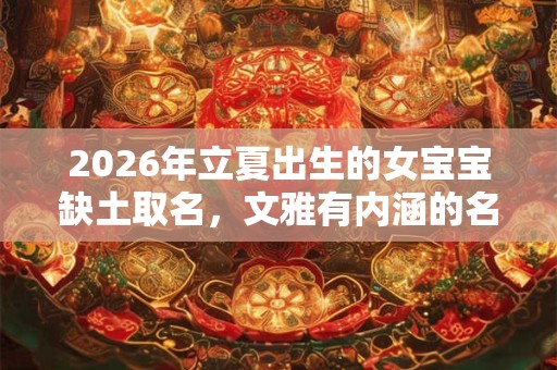 2026年立夏出生的女宝宝缺土取名，文雅有内涵的名字