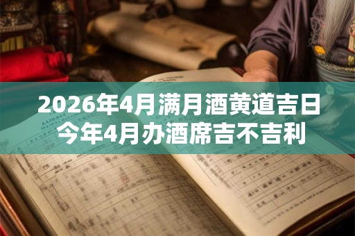2026年4月满月酒黄道吉日 今年4月办酒席吉不吉利
