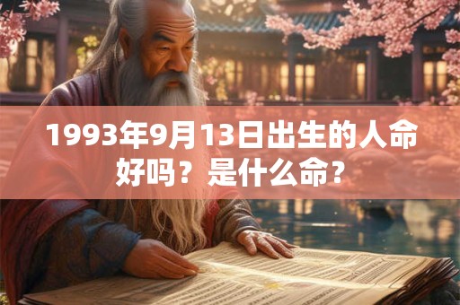 1993年9月13日出生的人命好吗？是什么命？