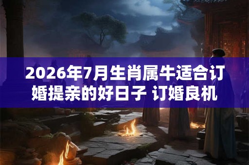 2026年7月生肖属牛适合订婚提亲的好日子 订婚良机查询